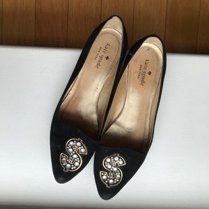 Kate Spade Black Suede Flats